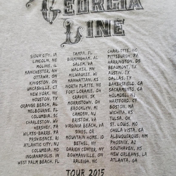 Florida Georgia Line 2015 Tour T-shirt - Picture 3 of 5